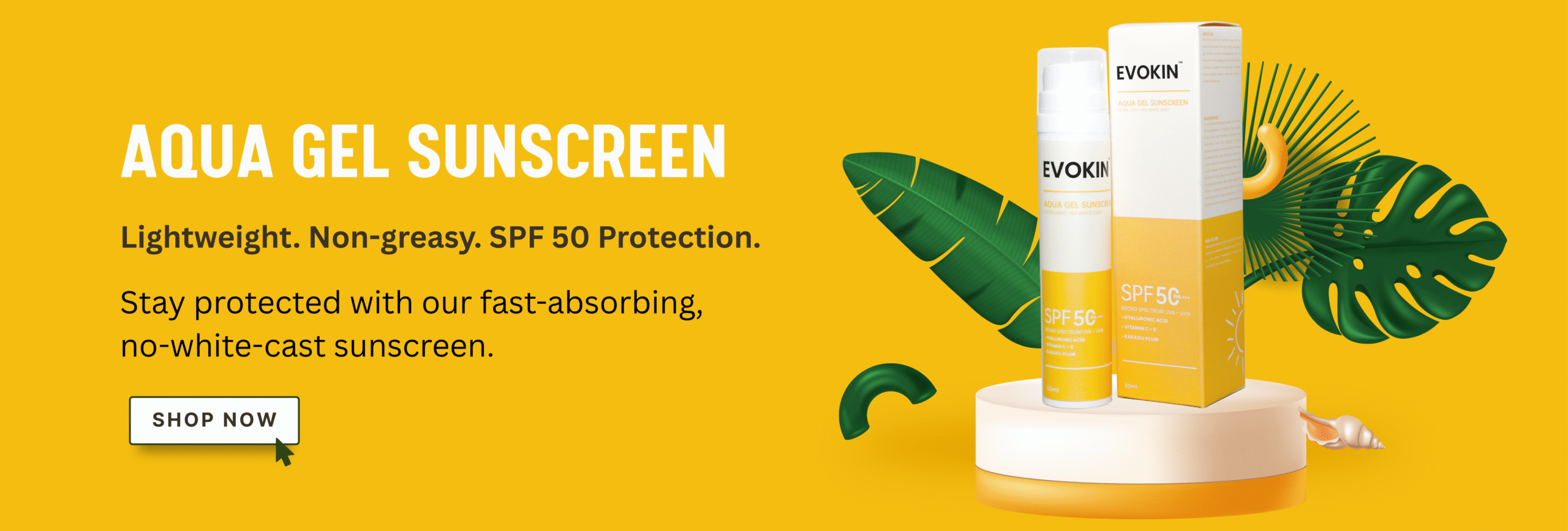 Yellow 3D Illustrated Beauty and Fashion Promotional Banner (1)